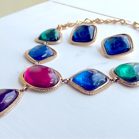 Rare Vintage 1993 Caprianti Jeweltone Kenneth Jay Lane for Avon Parure - Picture 11 of 14